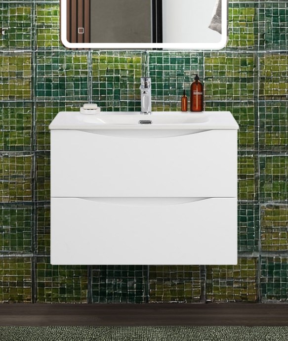 Тумба с раковиной подвесная BelBagno MARINO-CER-N-700-2C-SO-BL-P Bianco Lucido, раковина белая BB-8099-70 13000 - фото 150335