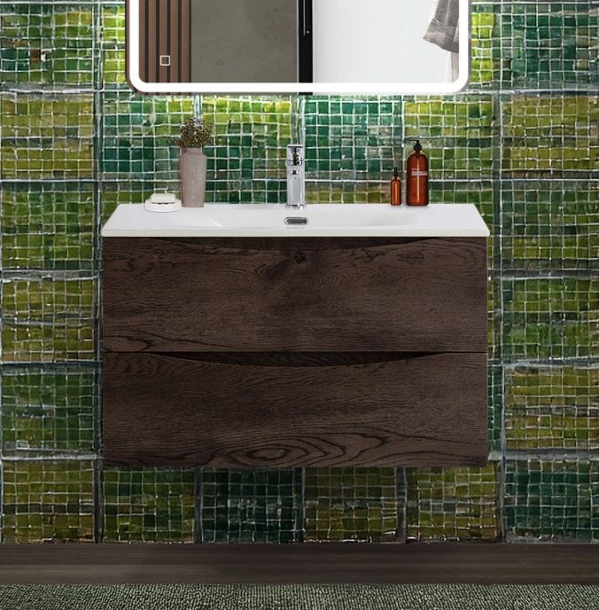 Тумба с раковиной подвесная BelBagno MARINO-CER-N-900-2C-SO-RNG-P Rovere Nature Grigio, раковина белая BB-8099-90 13040 - фото 150378
