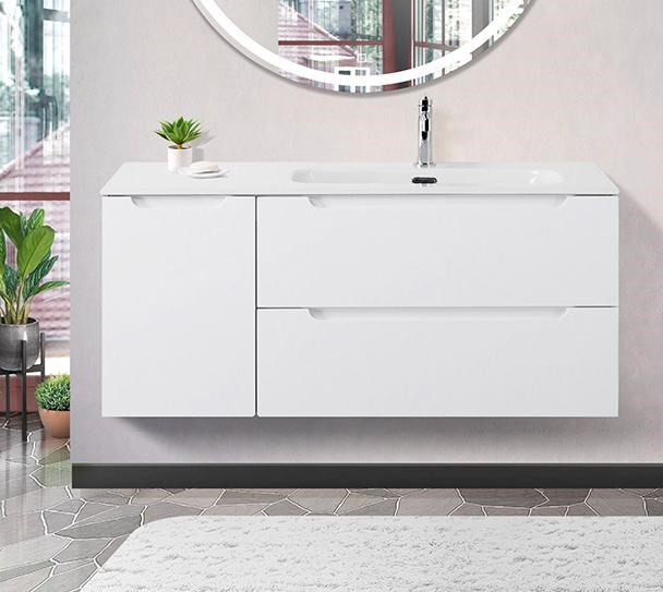 Подвесная тумба с раковиной BelBagno ETNA 120 Bianco Lucido правая, ETNA-1200-2C-1A-SO-BL-R + BB1200ETL-R 11618 - фото 150732