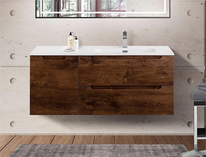Подвесная тумба с раковиной BelBagno ETNA 120 Rovere Moro правая, ETNA-1200-2C-1A-SO-RW-R + BB1200ETL-R 11626 - фото 151087