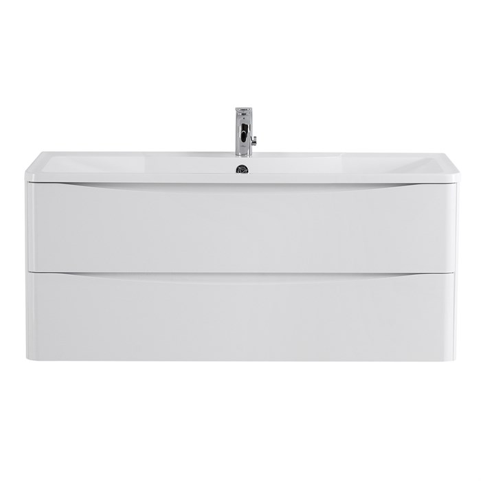 Тумба подвесная под раковину BelBagno ACQUA-1200-2C-SO-BL 120 см Bianco Lucido 8694 - фото 151231