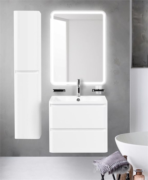 Тумба подвесная с раковиной BelBagno ALBANO-600-2C-SO-BL 8698 - фото 151437
