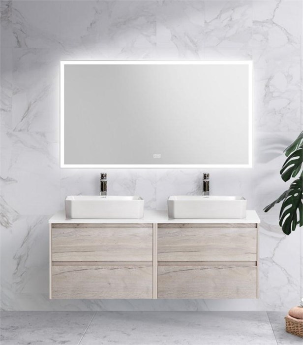 Мебель для ванной комнаты со столешницей BelBagno KRAFT-1400 Rovere Galifax Bianco 9388 - фото 152144