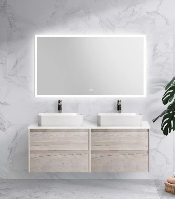 Мебель для ванной комнаты со столешницей BelBagno KRAFT-1400 Rovere Galifax Bianco 9388