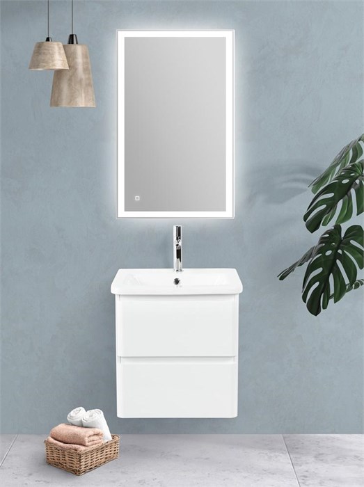 Тумба подвесная с керамической раковиной BelBagno ALBANO-CER-500-2C-SO-BL 8203 - фото 152398