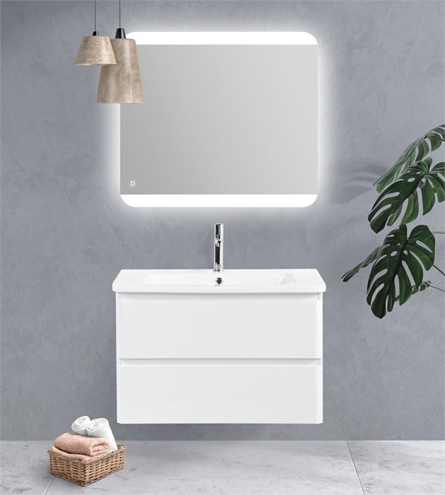 Тумба подвесная с керамической раковиной BelBagno ALBANO-CER-1050-2C-SO-BL 8206 - фото 152468