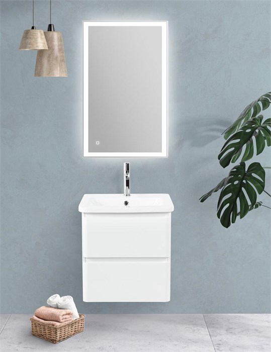Тумба подвесная с керамической раковиной BelBagno ALBANO-CER-600-2C-SO-BL 8204 - фото 152679