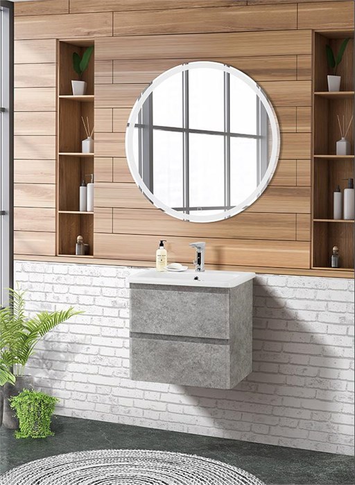 Тумба подвесная с керамической раковиной BelBagno ALBANO-CER-600-2C-SO-CVG 8213 - фото 152852