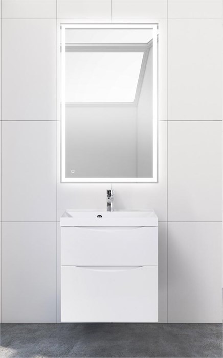 Тумба подвесная с раковиной BelBagno MARINO-H60-600-2C-SO-BL-P 6982 - фото 152984
