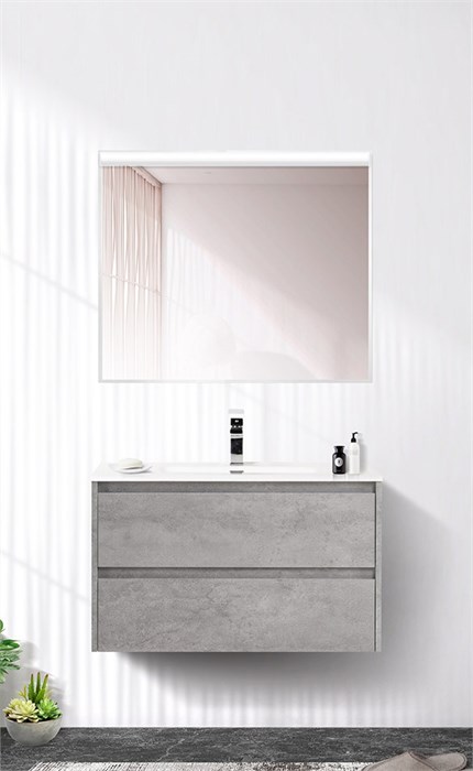 Тумба подвесная с раковиной BelBagno KRAFT-700-2C-SO-CG 5360 - фото 153022