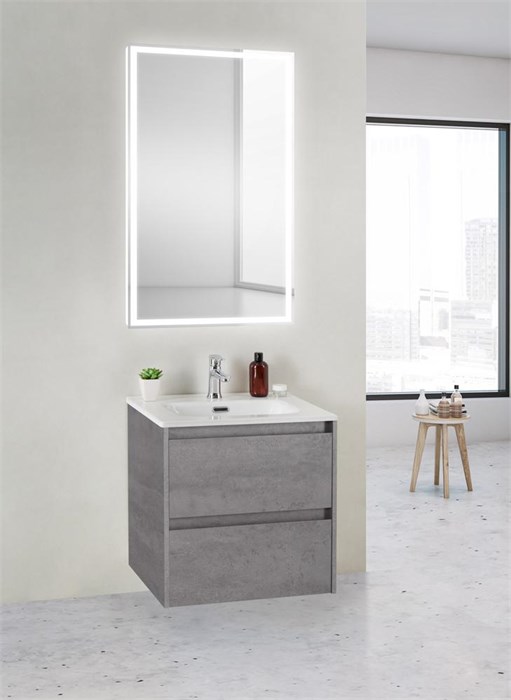 Тумба подвесная с раковиной BelBagno KRAFT 39-500/390-2C-SO-CG 5253 - фото 153389