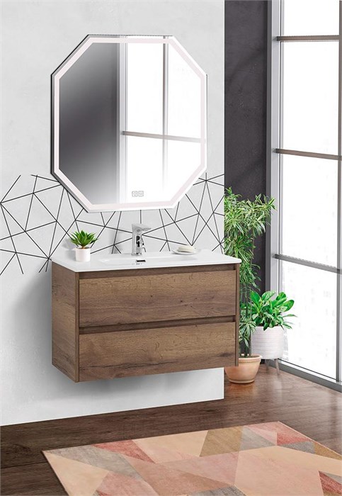 Тумба подвесная с раковиной BelBagno KRAFT 39-800/390-2C-SO-RT 5291 - фото 153510
