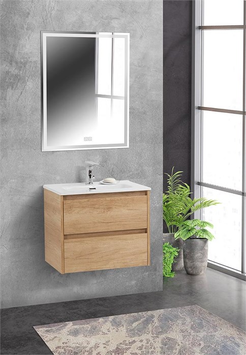 Тумба подвесная с раковиной BelBagno KRAFT 39-700/390-2C-SO-RNN 5276 - фото 153667