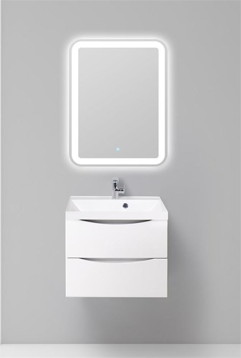 Тумба подвесная с раковиной BelBagno MARINO-600-2C-SO-BL-P 2537 - фото 153771