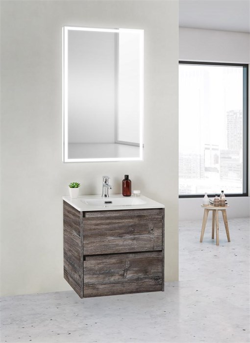 Тумба подвесная с раковиной BelBagno KRAFT 39-500/390-2C-SO-PP 5252 - фото 154244