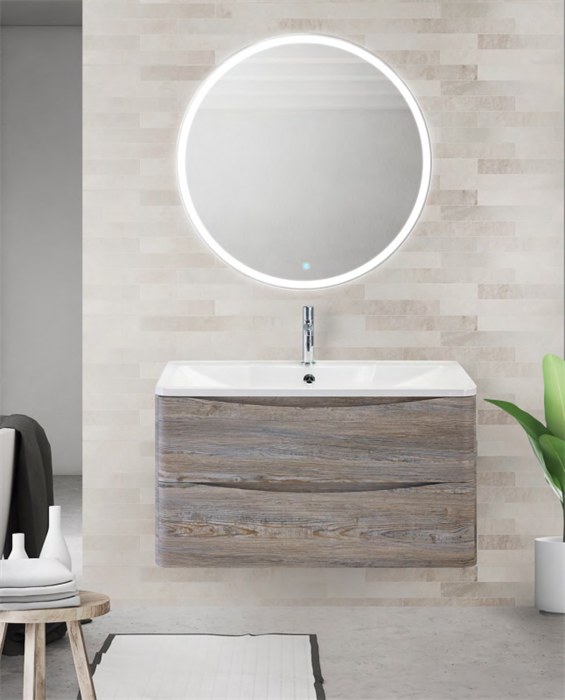 Мебель для ванной комнаты подвесная BelBagno ACQUA 90см Pino Scania BB900/455-LV-MR-ALR + BB900/455-LV-MR-ALR 6393 - фото 154594