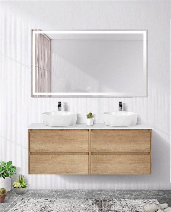 Мебель для ванной комнаты со столешницей BelBagno KRAFT-1400 Rovere Nebrasca Nature 9389 - фото 156452
