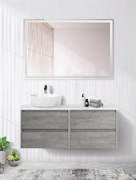 Мебель для ванной комнаты со столешницей BelBagno KRAFT-1200 Cemento Grigio 8509 - фото 156551