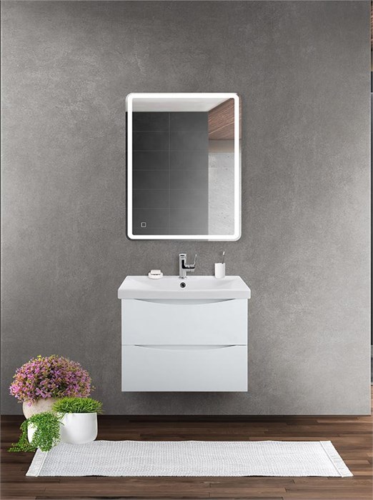Тумба подвесная с раковиной BelBagno MARINO-CER-600-2C-SO-BO-P 9855 - фото 156622