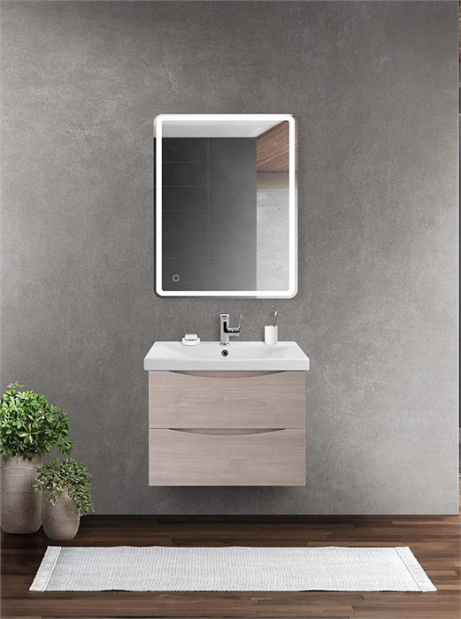 Тумба подвесная с раковиной BelBagno MARINO-CER-600-2C-SO-RG-P 9858 - фото 156761