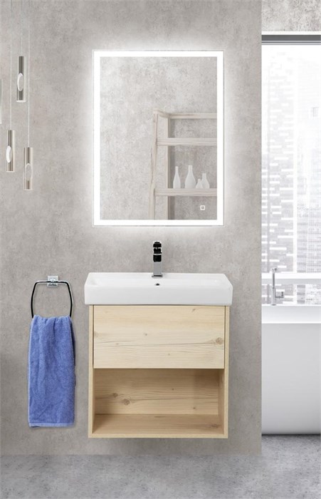 Тумба подвесная с раковиной BelBagno NEON-600-1C-SO-PB 9799 - фото 157054