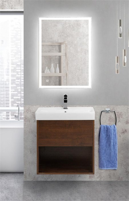 Тумба подвесная с раковиной BelBagno NEON-500-1C-SO-RS 9798 - фото 157071