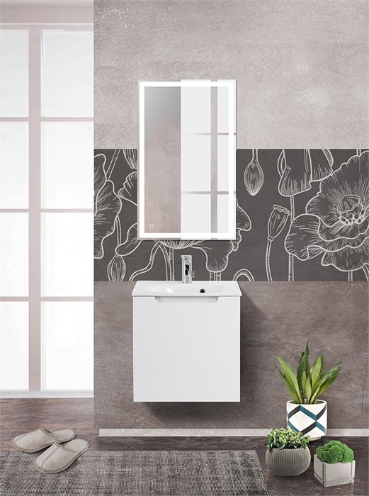 Тумба подвесная с раковиной BelBagno ETNA-500-1A-SO-BL-P-L 8337 - фото 157128