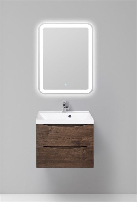 Тумба подвесная с раковиной BelBagno MARINO-600-2C-SO-RW-P 2547 - фото 157791