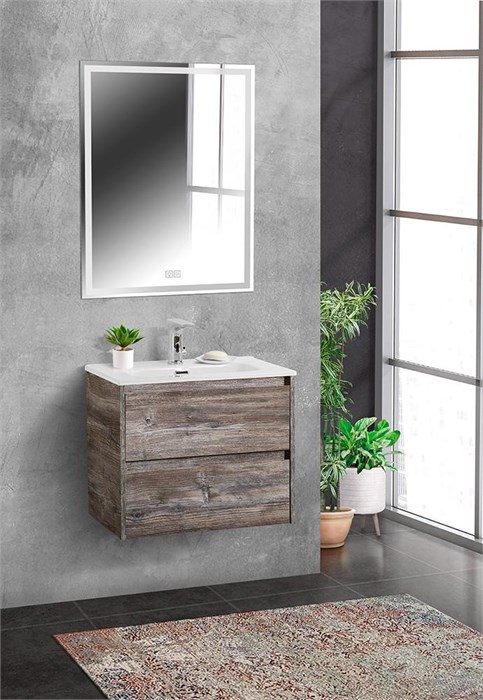 Тумба подвесная с раковиной BelBagno KRAFT 39-700/390-2C-SO-PP 5279 - фото 157802