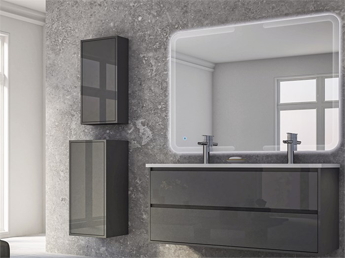 Мебель для ванной CEZARES GLASS 120 см Antracite 5240 - фото 157819