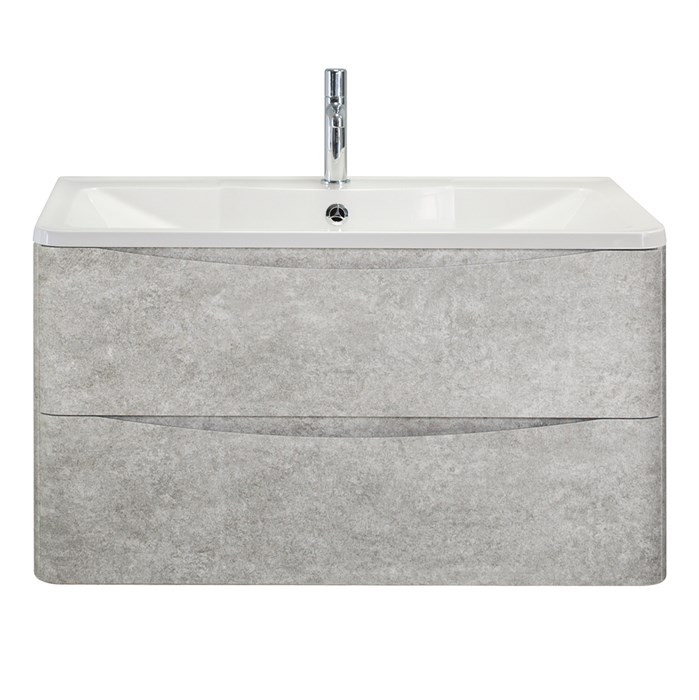 Мебель для ванной комнаты подвесная BelBagno ACQUA-900-2C-SO-CVG 90см Cemento Verona Grigio 6445 - фото 157853