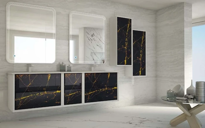 Мебель для ванной CEZARES BELLAGIO 176 см Black and Gold Stone 5174