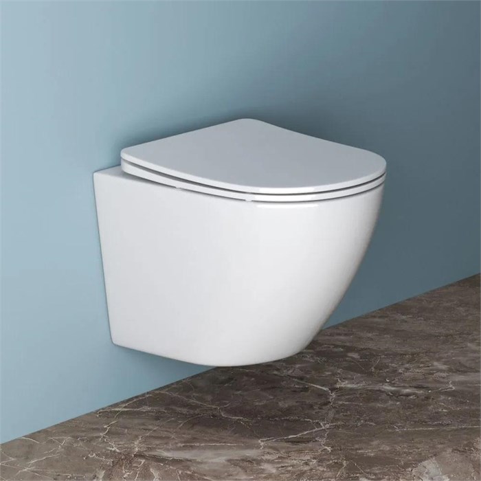 Унитаз подвесной безободковый с сиденьем BelBagno UNO BB3105CHR/SC BB3105CHR/SC - фото 158249
