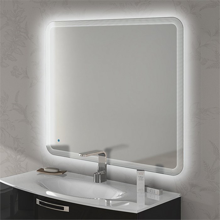 Зеркало со встроенной LED подсветкой и сенсорным выключателем Touch system 44996 44996 - фото 160354
