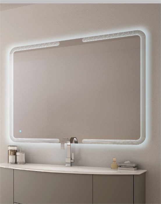 Зеркало со встроенной LED подсветкой и сенсорным выключателем Touch system 40312 40312 - фото 160396