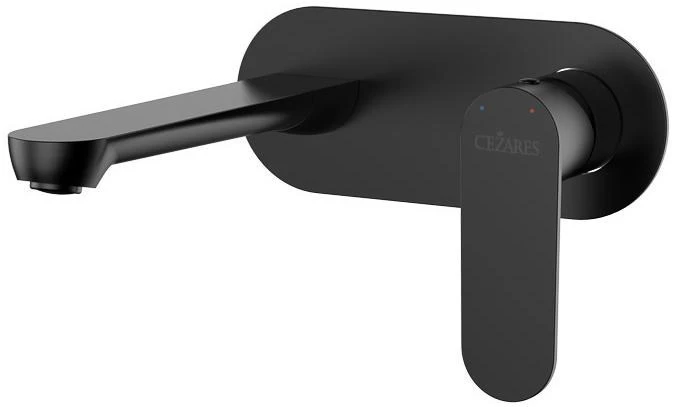 STYLUS-BLI1-NOP-W0 Смеситель для раковины встраиваемый с внутренней частью, без донного клапана, черный матовый STYLUS-BLI1-NOP-W0