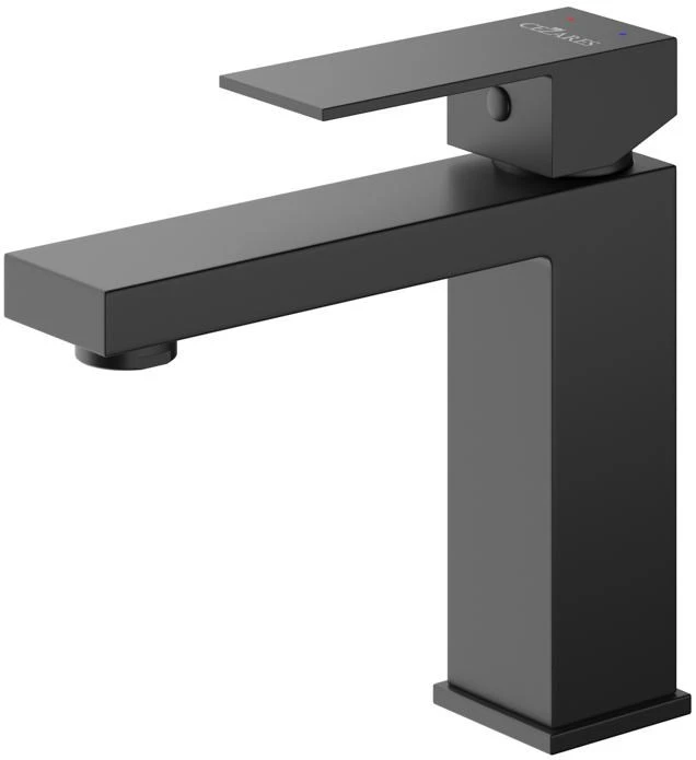 SLIDER-LS-NOP Смеситель для раковины однорычажный с донным клапаном, черный матовый SLIDER-LS-NOP