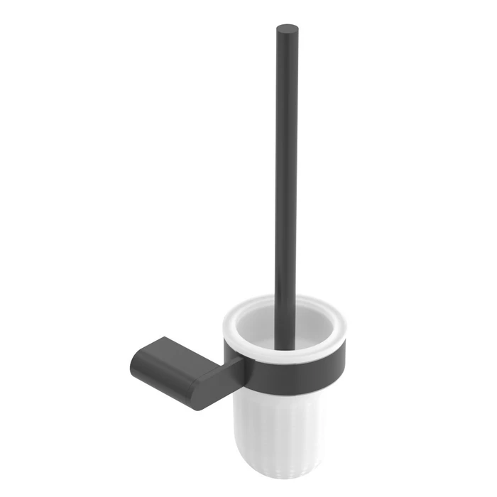 STYLUS-TBS-V-NOP Ёршик для унитаза подвесной, стекло, исполнение черный матовый STYLUS-TBS-V-NOP