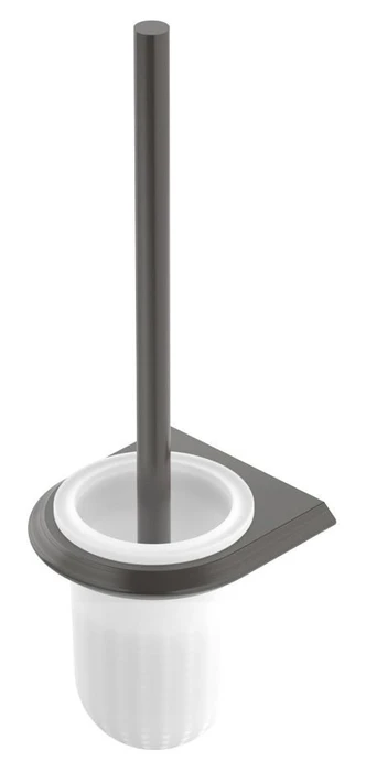 LINER-TBS-V-GM Ёршик для унитаза, подвесной, стекло, исполнение оружейная сталь LINER-TBS-V-GM