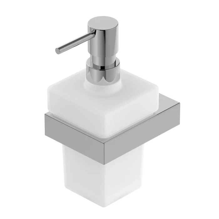 SLIDER-SOIS-V-01 Диспенсер для мыла подвесной, стекло, исполнение хром SLIDER-SOIS-V-01