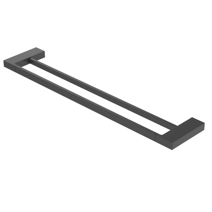 SLIDER-THD-60-NOP Полотенцедержатель двойной 60 см, исполнение черный матовый SLIDER-THD-60-NOP