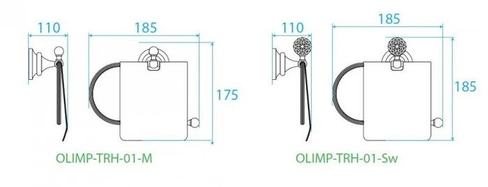 OLIMP-TRH-02-Sw Держатель для туалетной бумаги, бронза OLIMP-TRH-02-Sw