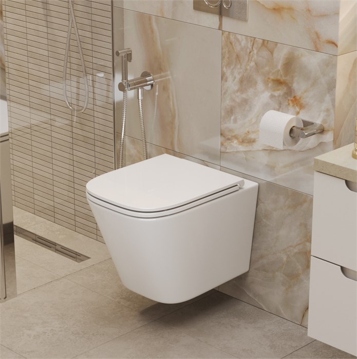 Унитаз подвесной безободковый с сиденьем и смывом TORNADO BelBagno ARDENTE-TOR BB520CH-TOR BB520CH-TOR/SC - фото 167042