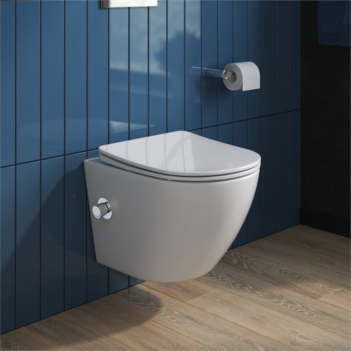 Унитаз подвесной безободковый с функцией биде UNO BB3105CHR-BS/SC BB3105CHR-BS/SC - фото 167116