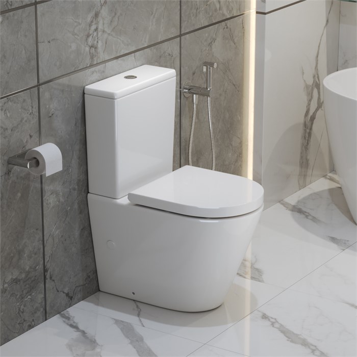Унитаз-компакт безободковый BelBagno FLAY-TOR BB2149CP-TOR + BB2149T 10453 - фото 167305