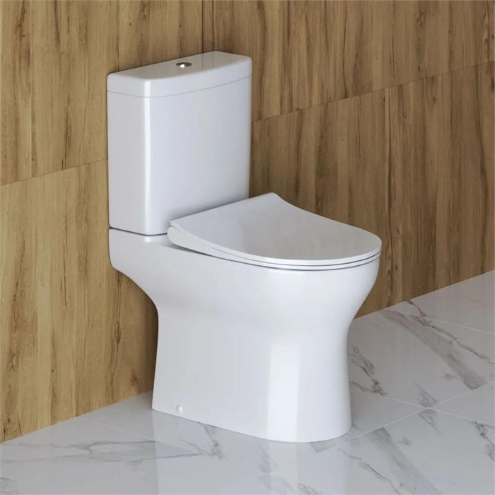 Унитаз-компакт безободковый BelBagno STEAM BB130CPR + BB130T 1289 - фото 167367
