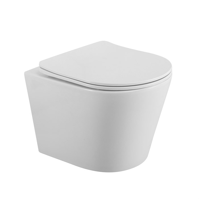 Унитаз безободковый подвесной с крышкой BelBagno FLAY-R BB053CHR/SC BB053CHR/SC - фото 167474