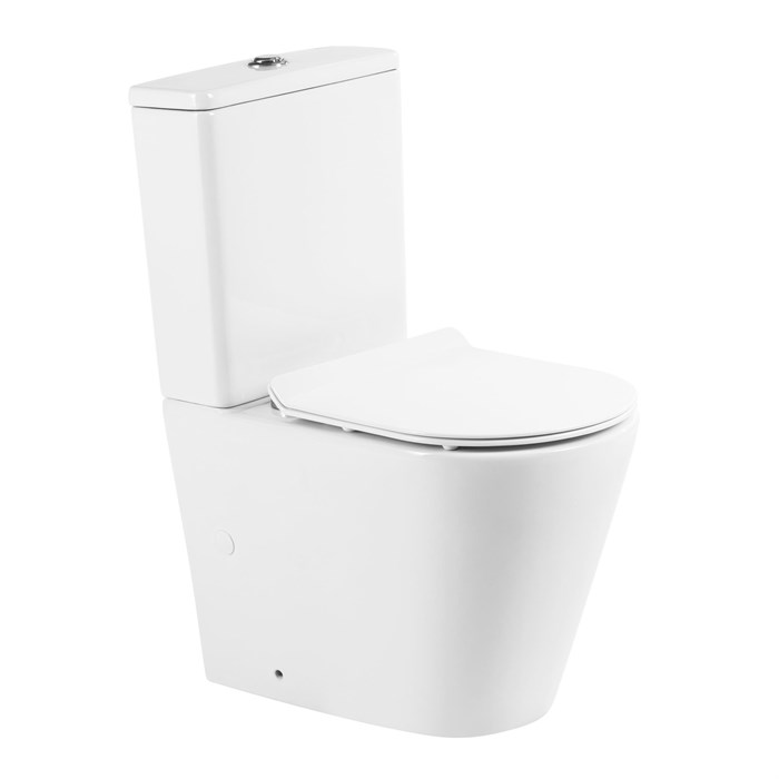 Унитаз-компакт безободковый с сиденьем BelBagno FLAY-R BB2149CPR/SC + BB2149T 7061 - фото 167498