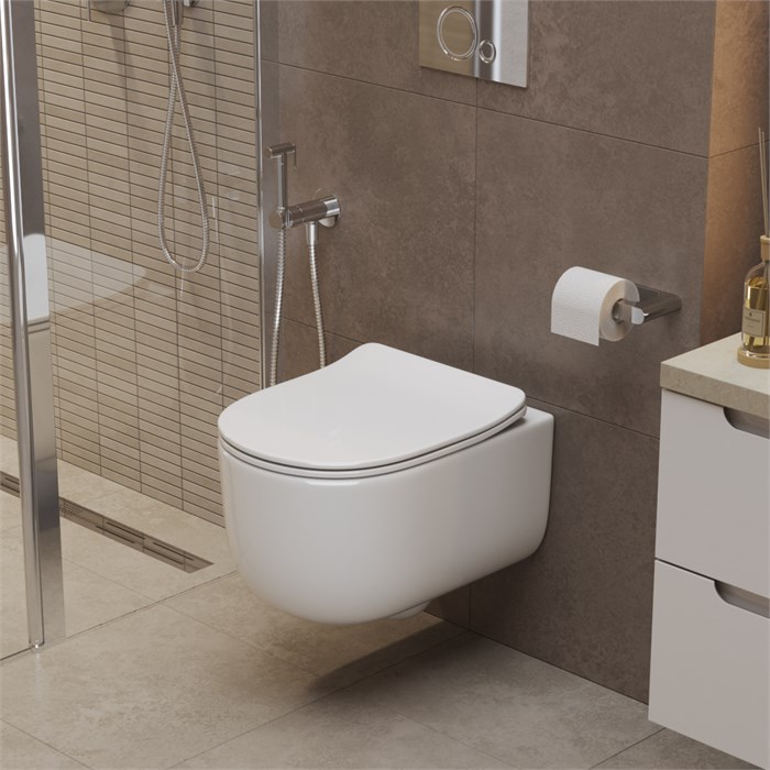 Унитаз подвесной безободковый со смывом TORNADO BelBagno SOFT-TOR BB084CH-TOR BB084CH-TOR - фото 167716