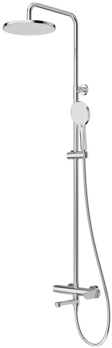 STYLUS-CVD-01 Душевая стойка со смесителем и изливом, хром STYLUS-CVD-01